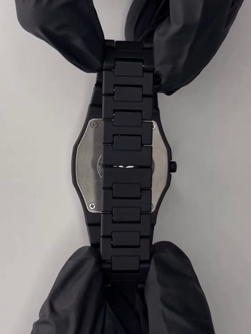 Aura Minimalist Matte Black Arabic Numerals Analog Watch