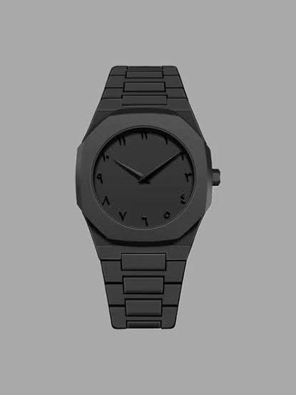Aura Minimalist Matte Black Arabic Numerals Analog Watch